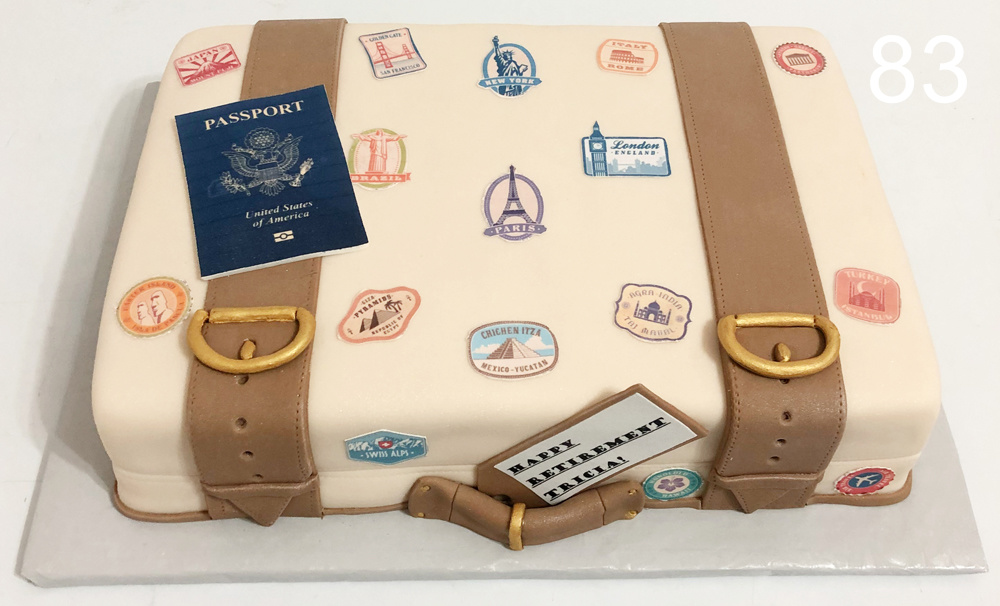 luggage with custom stickers